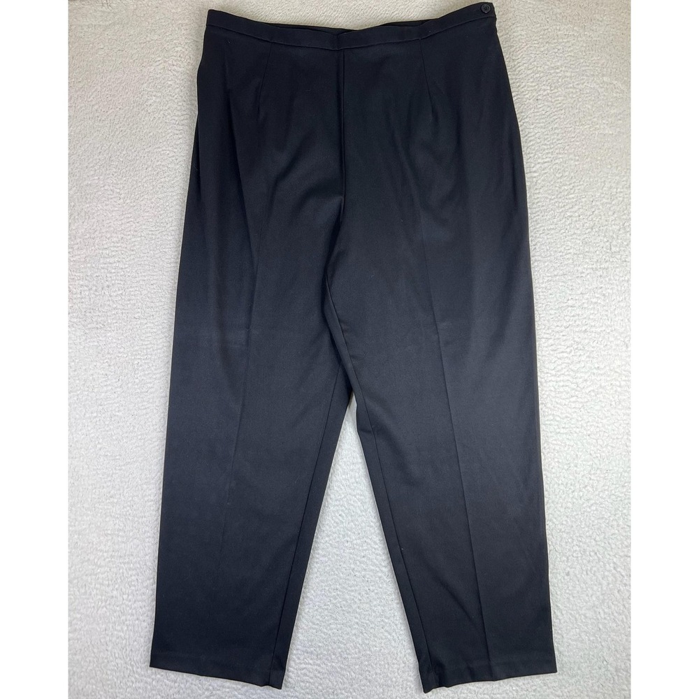 Briggs Dress Pants Womens 22W Black Pull On Stretch Pleated Microfiber 2549C15